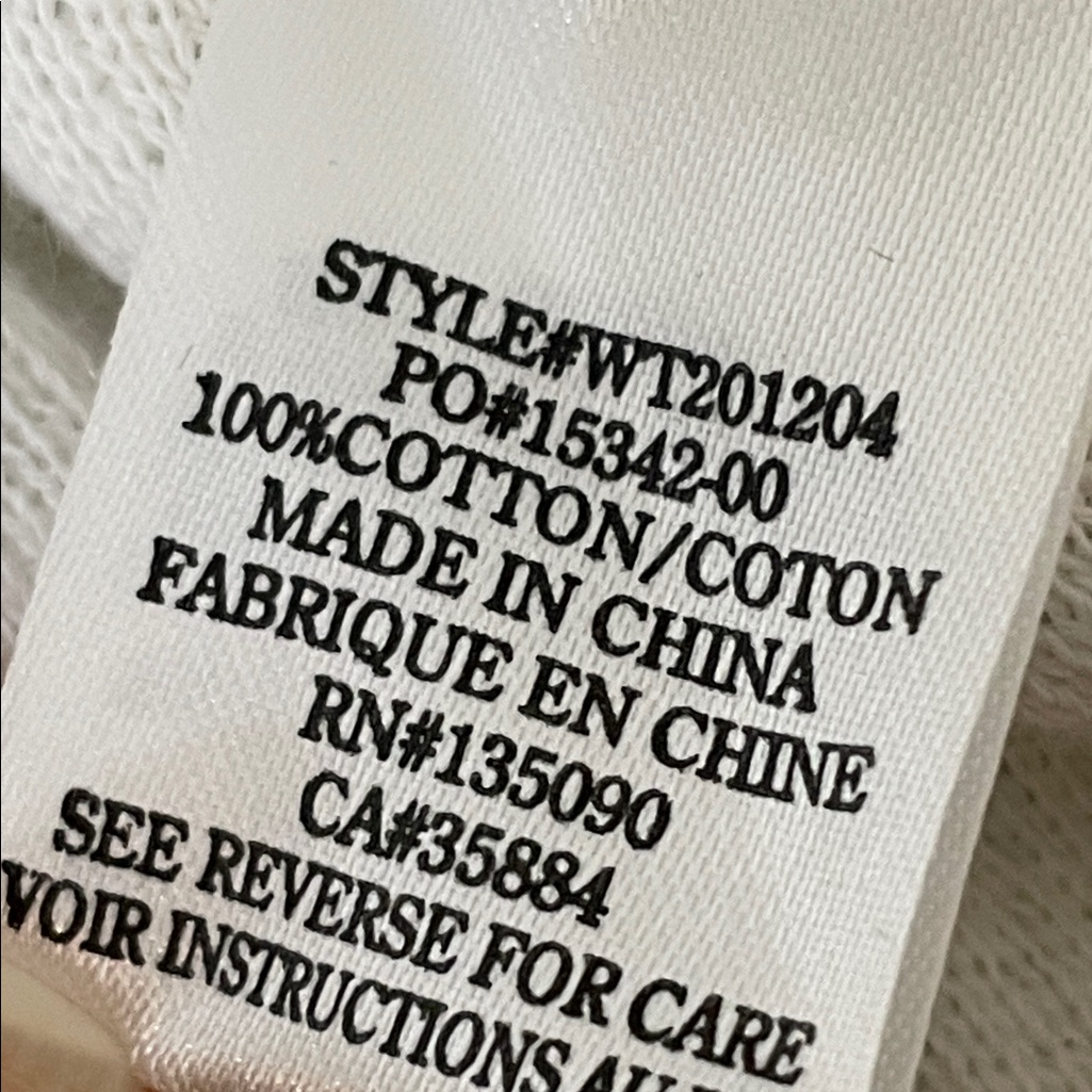 White Crow Toluca Terry Cloth Cropped Hoodie Size Medium — image 8 of 8